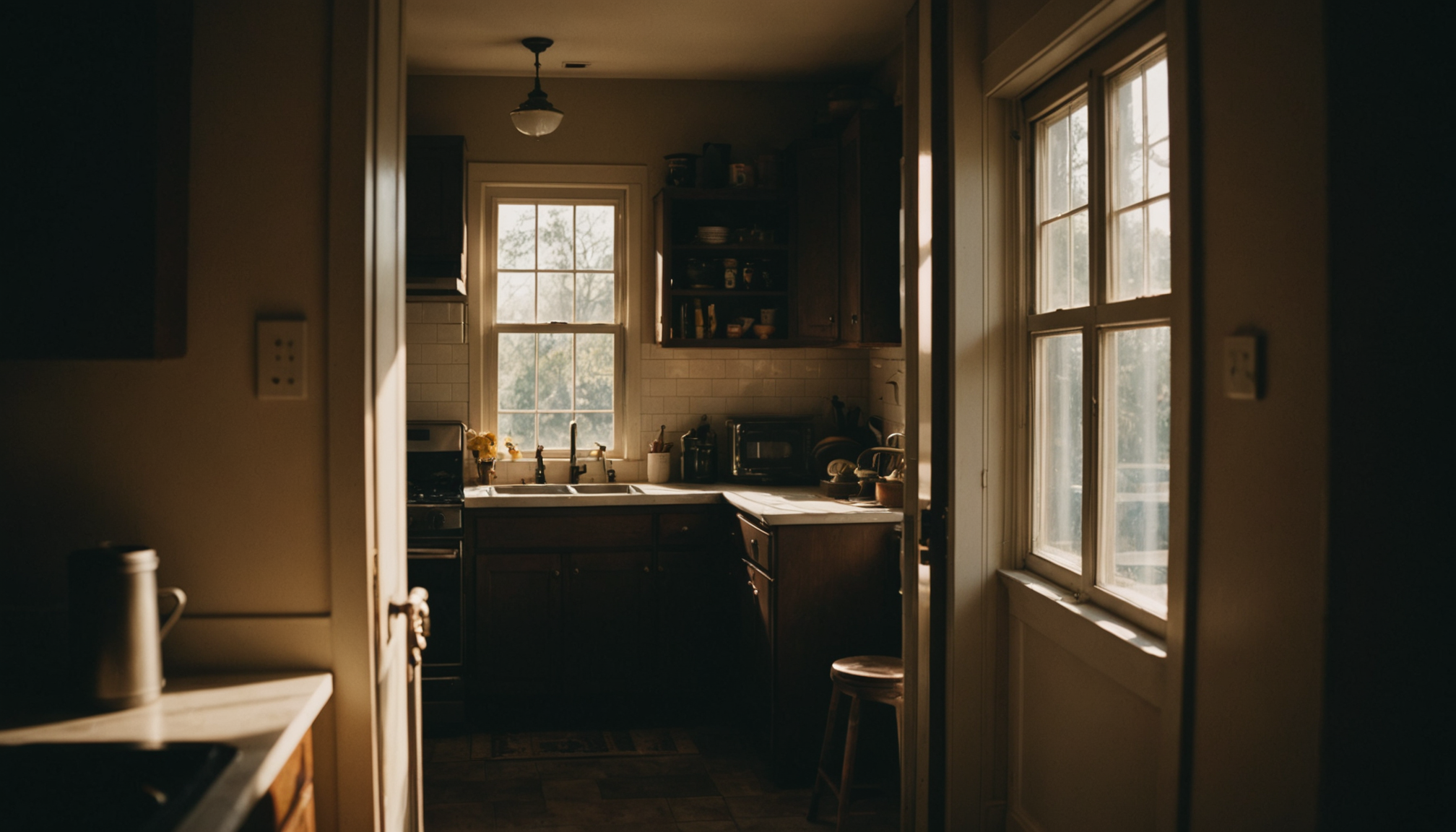 Austin homeowner reviewing two plumbing project estimate documents side by side at kitchen table